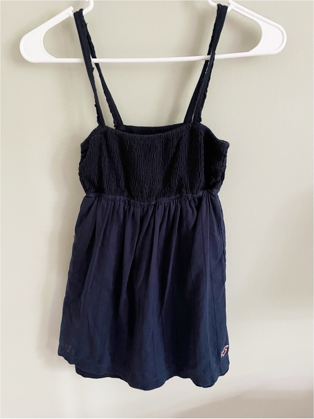 Hollister Y2K navy blue babydoll vintage top sz S